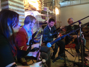 Nicole, Ryan, Adam, and Tom at the Lift Bridge Brewing Co.'s "Irish Coffee Stout Release Event"